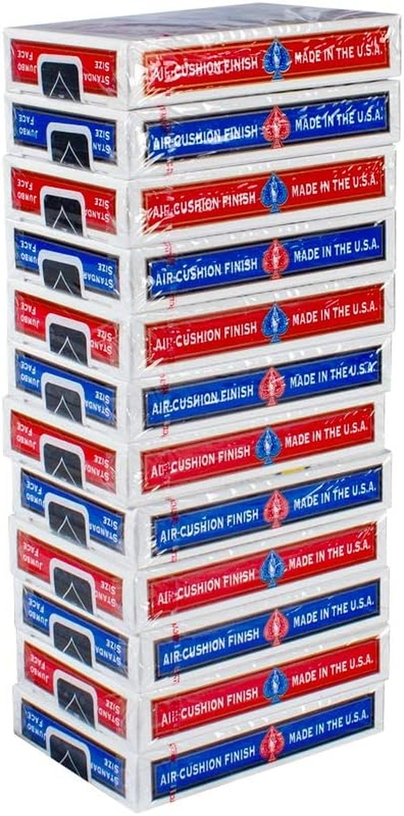 Playing Cards, Jumbo Index, 12 Pack,Red & Blue