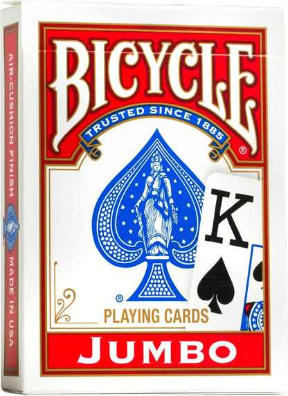 Playing Cards, Jumbo Index, 12 Pack,Red & Blue