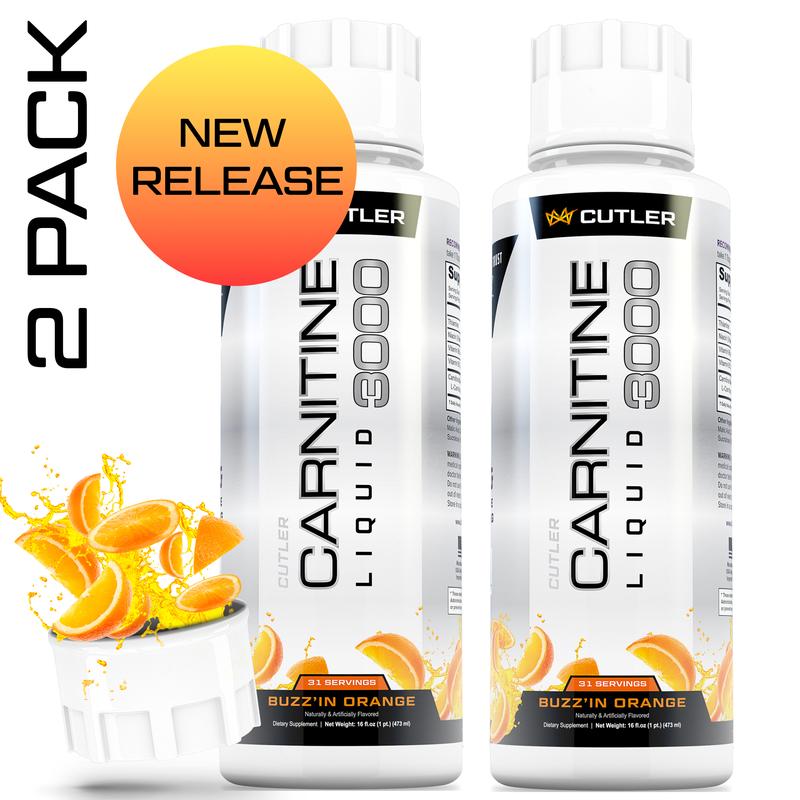 Cutler Nutrition 2 Pack Carnitine 3000 Liquid Supplement for Energy Recovery Health and Fitness Liquid