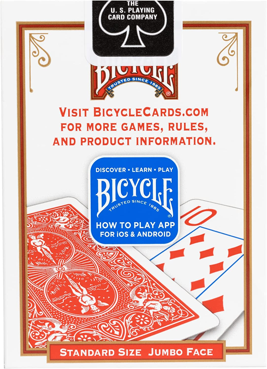 Playing Cards, Jumbo Index, 12 Pack,Red & Blue