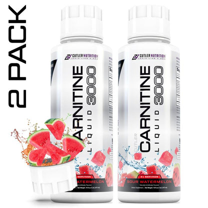 Cutler Nutrition 2 Pack Carnitine 3000 Liquid Supplement for Energy Recovery Health and Fitness Liquid