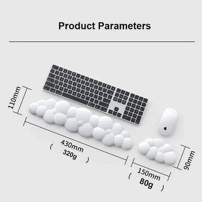 ☁️ Cloud Mouse Pad + Wrist Rest 🖱️ – Memory Foam, Anti-Slip & Ergonomic 💪