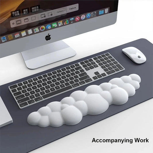 ☁️ Cloud Mouse Pad + Wrist Rest 🖱️ – Memory Foam, Anti-Slip & Ergonomic 💪