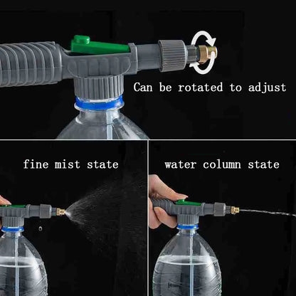 Gardening Watering Sprayer Beverage Bottle Watering Can High Pressure Small Manual Pressure Adjustable Spray Head 