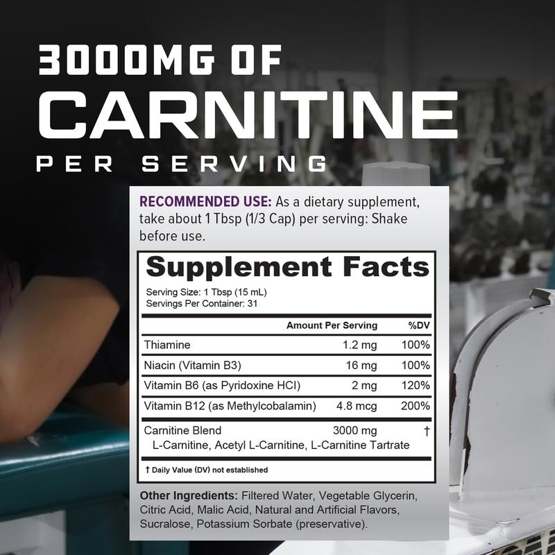 Cutler Nutrition 2 Pack Carnitine 3000 Liquid Supplement for Energy Recovery Health and Fitness Liquid