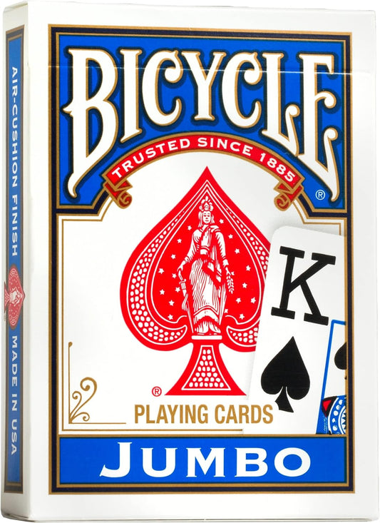 Playing Cards, Jumbo Index, 12 Pack,Red & Blue