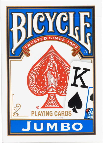 Playing Cards, Jumbo Index, 12 Pack,Red & Blue
