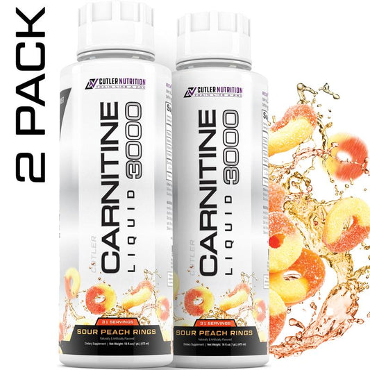 Cutler Nutrition 2 Pack Carnitine 3000 Liquid Supplement for Energy Recovery Health and Fitness Liquid