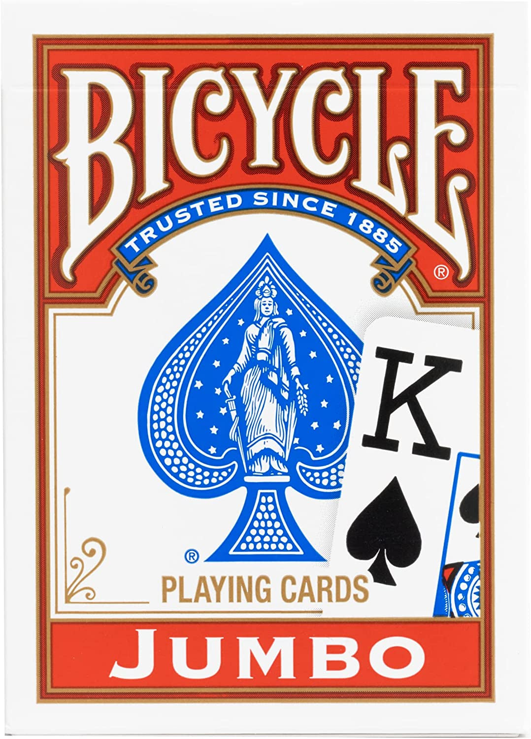 Playing Cards, Jumbo Index, 12 Pack,Red & Blue