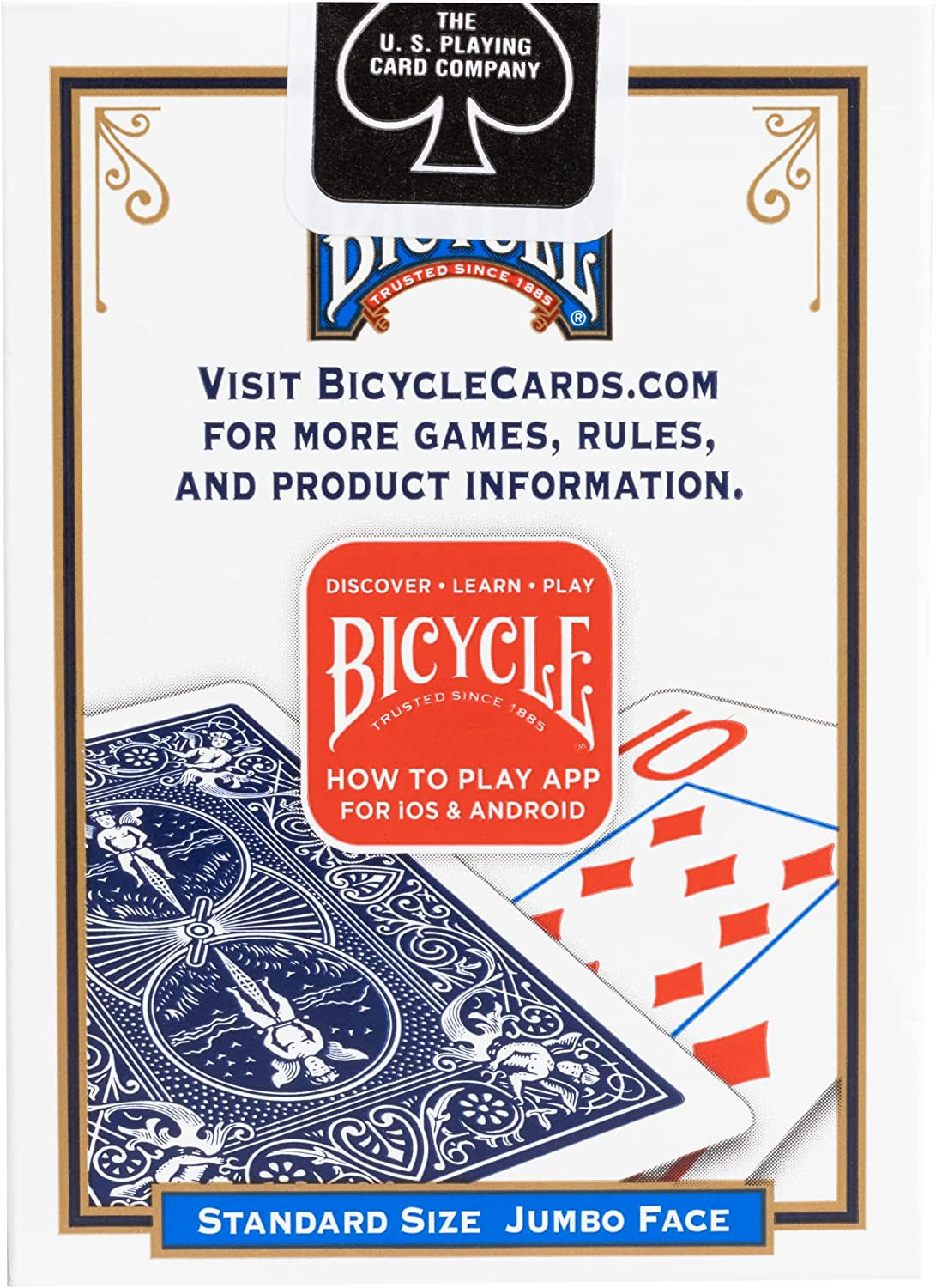 Playing Cards, Jumbo Index, 12 Pack,Red & Blue